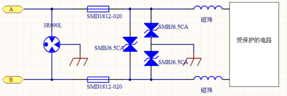 常規的485防護方案