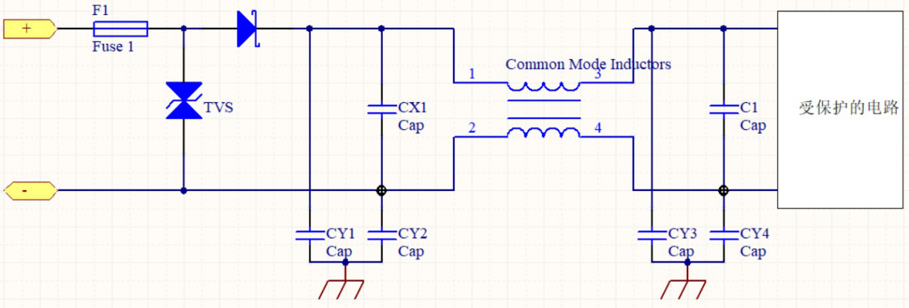 室內使用低浪涌等級保護電路