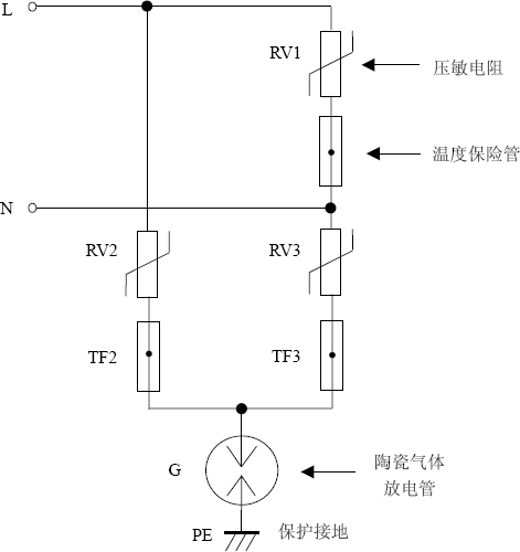 交流電源防雷電路